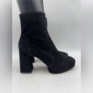 Vince Camuto Womens Penella Ankle Boot Black Suede Size 10M